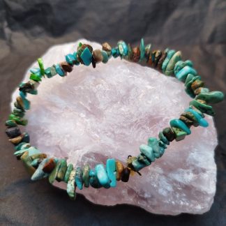 Bracelet Chips de pierres Turquoise Extra