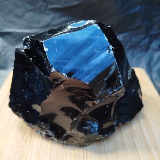 Bloc Obsidienne Noire Brute Qualite A 550g environ