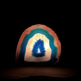 Bougeoir en Agate teinte bleu 8.5x7cm
