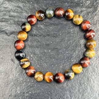 Bracelet 3 Oeils Tigre, faucon et Taureau 10mm