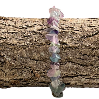 Bracelet Chips de pierres Fluorine ou Fluorite Qualité Extra
