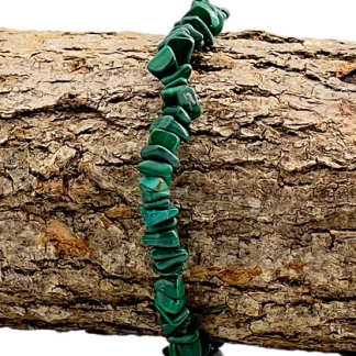 Bracelet Chips de pierres Malachite Extra