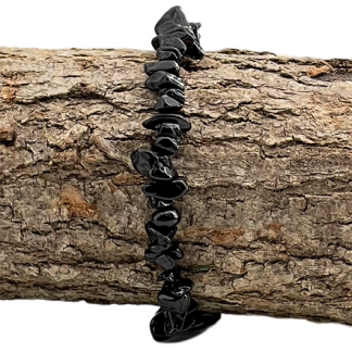 Bracelet Chips de pierres Tourmaline Noire Qualité Extra