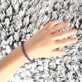Bracelet Enfant Améthyste 4mm Qualité Extra