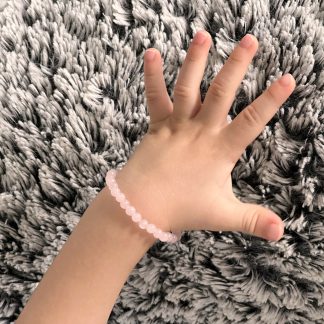 Bracelet Enfant Quartz Rose 4mm Qualité Extra