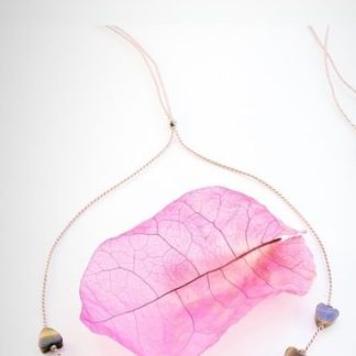 Collier 7 coeurs Oeil de Tigre