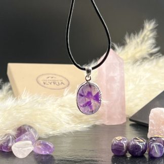 Pendentif Améthyste étoilée n°1